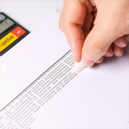 A person mailing a certified letter with credit documents on a table.