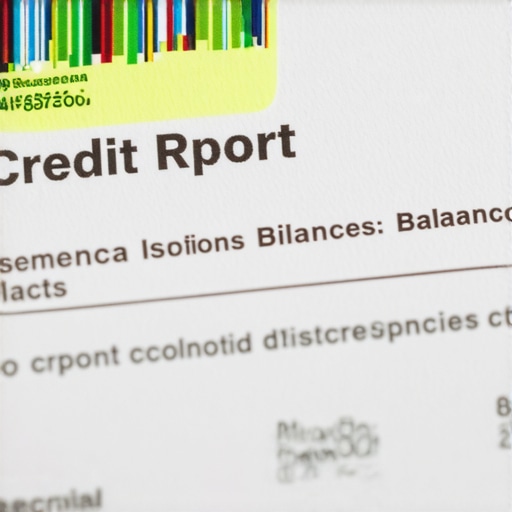 Close-up of a credit report showing mismatched store card balances