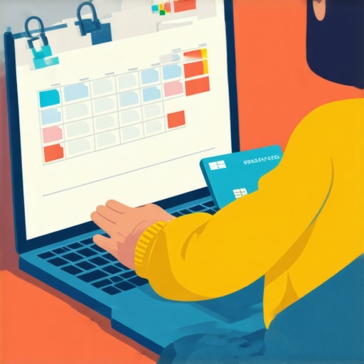 Person making an online payment to a credit account with a calendar highlighting the statement date.