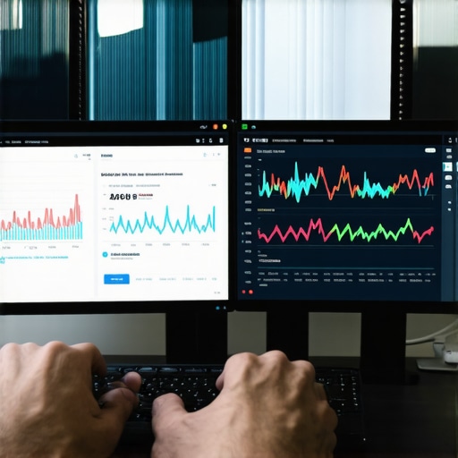 Person analyzing credit report alerts on a computer screen.
