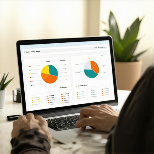 Person reviewing credit scores and reports on a laptop for long-term credit health.