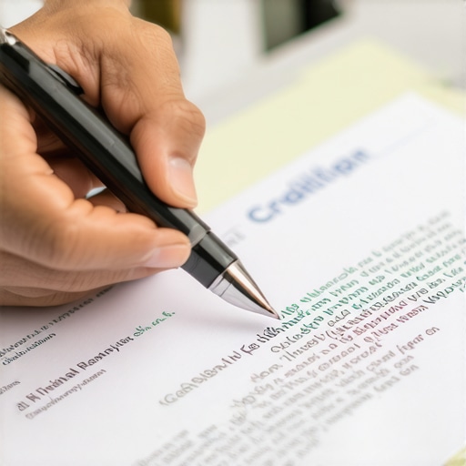 Person preparing a goodwill letter with supporting documents for credit report removal.