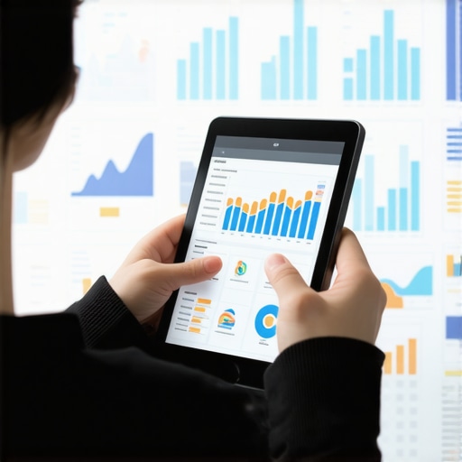 Person analyzing credit scores and reports on a tablet