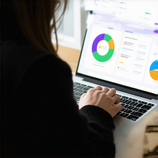 Effective Credit Maintenance Tools in Action Person analyzing credit scores using digital tools to maintain and improve credit health