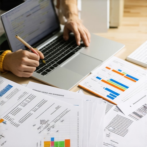 Effective Credit Monitoring Setup Person analyzing credit reports on a laptop for credit maintenance