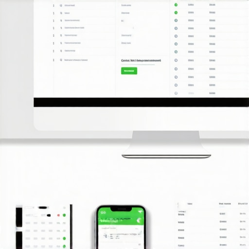 A workspace with credit management tools, including monitor, phone alerts, and tracking spreadsheet.