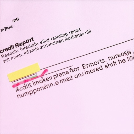 Person analyzing and correcting errors on a credit report