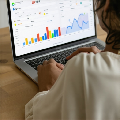 Individual reviewing credit scores and reports on a laptop, symbolizing ongoing credit maintenance.