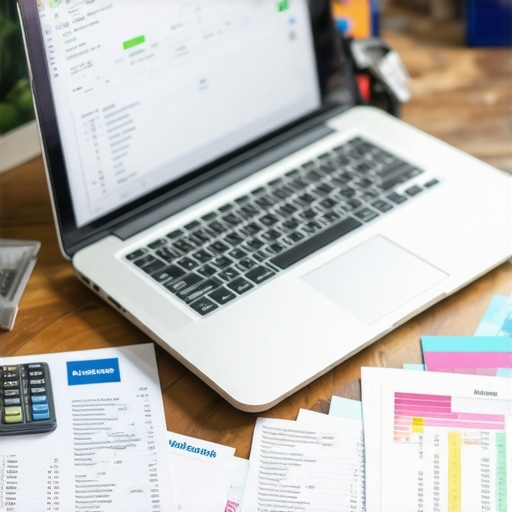 Monitoring Credit Report for Long-Term Success Person analyzing credit report and financial documents on a desk to maintain credit health.