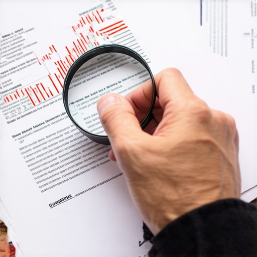 Individual examining credit report for dispute details
