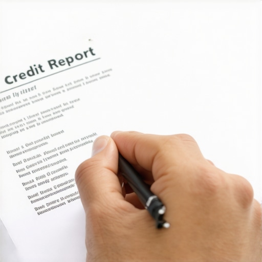 Reviewing Credit Report for Disputes Person analyzing credit report to find incorrect inquiries