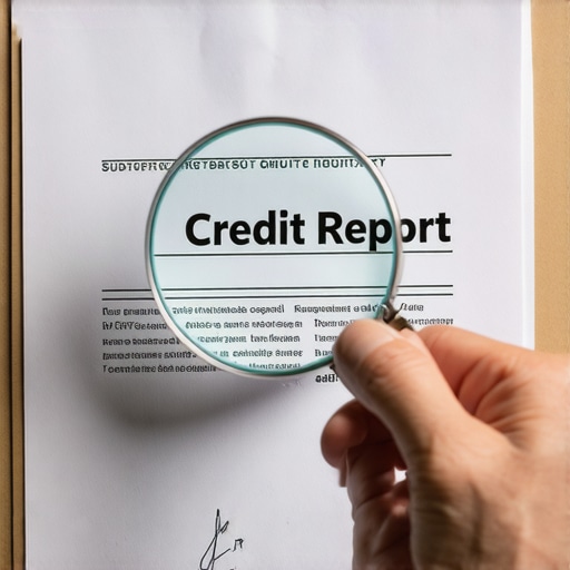 Person examining credit report for unauthorized inquiries