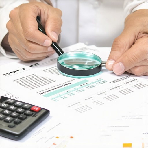 Advanced Credit Report Analysis and Auditing A person auditing a detailed credit report for reporting errors and FICO optimization.