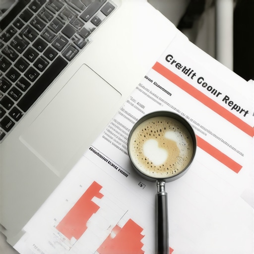 Advanced Credit Report Auditing A person auditing a complex credit report for FICO score optimization