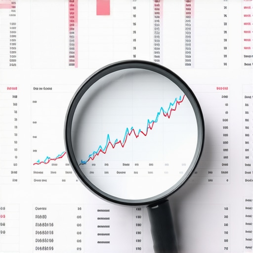 A person auditing a credit report using a spreadsheet and digital dashboard to track FICO improvements.
