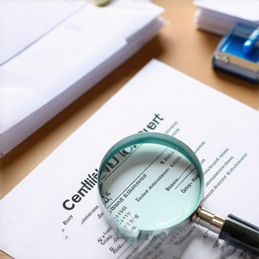 Close up of credit report error audit with certified mail