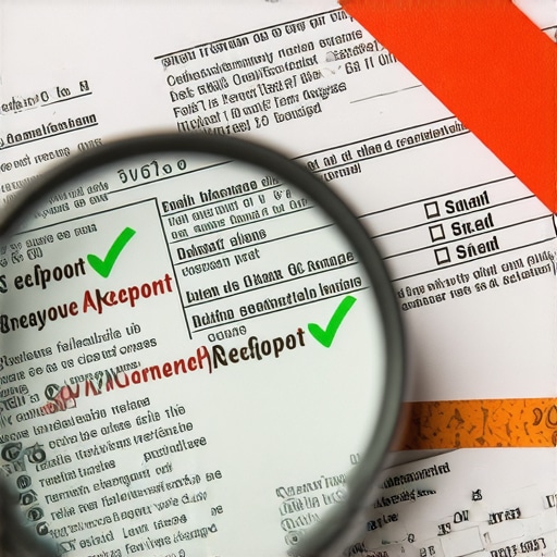 A magnifying glass focusing on specific data points on a credit report to identify errors.