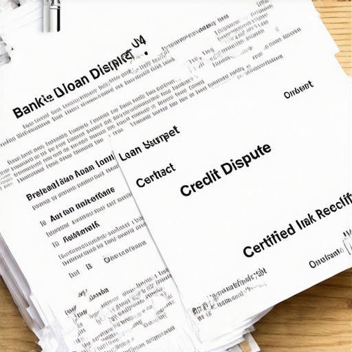 Assembling the evidence to dispute a wrongful vehicle repossession Paper bank statements and a loan contract organized on a desk for a credit dispute