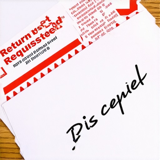 A physical certified mail envelope and handwritten letter used to bypass automated credit bureau systems.