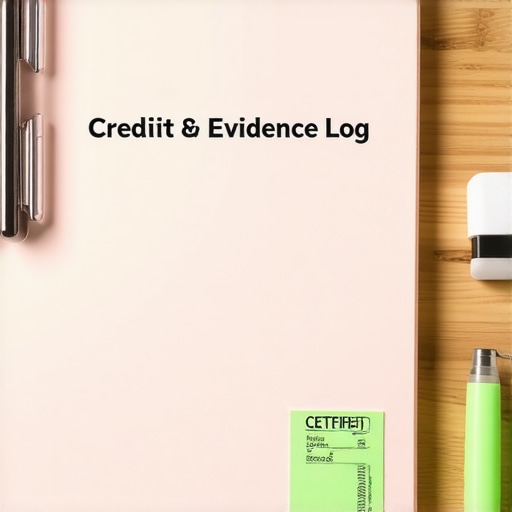 A physical credit repair binder with logs and certified mail receipts for FICO optimization.