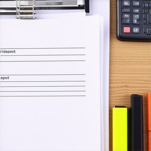 An organized folder containing credit dispute evidence and financial documents on a desk.