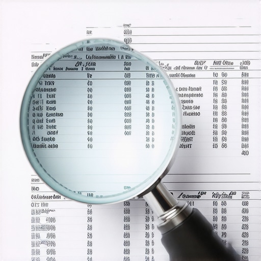A magnifying glass inspecting the fine details of a credit report for re-aging errors.