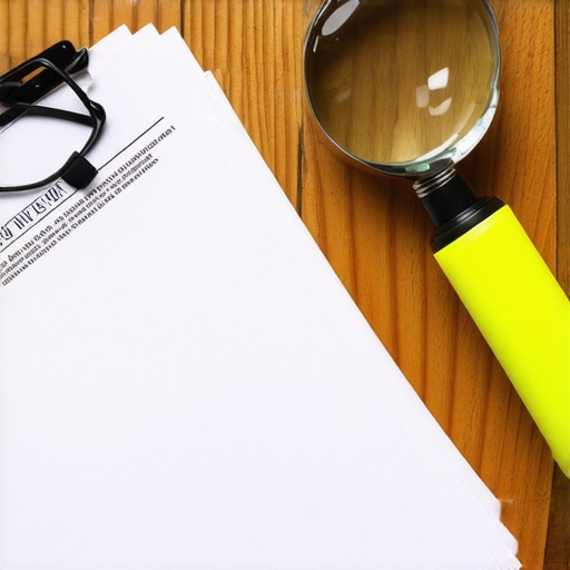 Essential Documentation for Credit Disputes Stack of financial papers and a magnifying glass used for credit report verification.