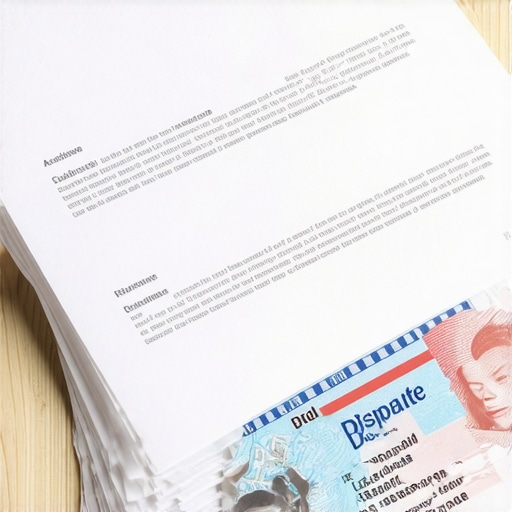 A collection of identity documents and credit dispute letters prepared for mailing to credit bureaus.