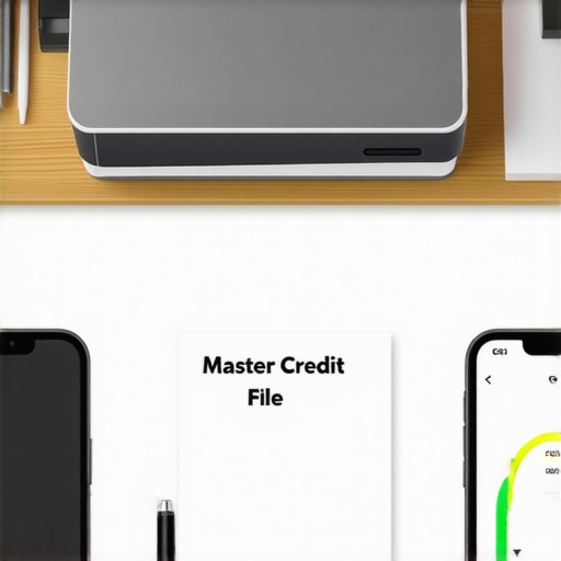 Professional document scanner and credit file organization setup