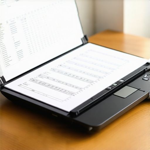 Essential Tools for Long-Term Credit Maintenance A workspace with a scanner and financial documents for credit repair tracking.