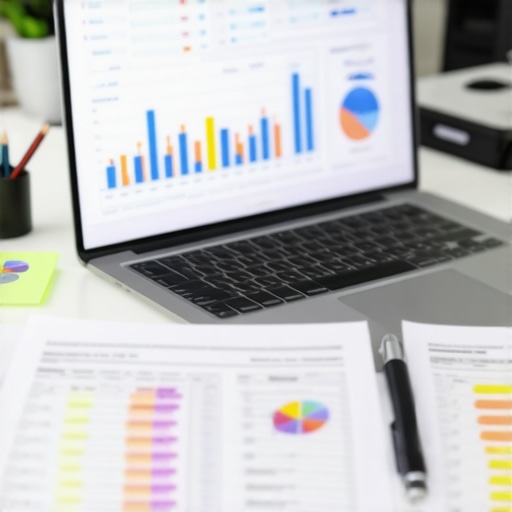 A desktop setup showing a professional credit report and digital analytics for score optimization