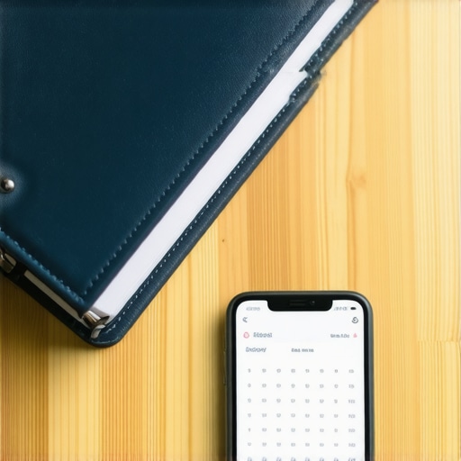FICO Score Maintenance Tools and Organizer A physical binder and phone calendar alert used for organizing credit repair documents and monitoring FICO scores.