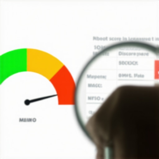 Close-up view of two different FICO scores on a screen showing how versions differ during credit repair.