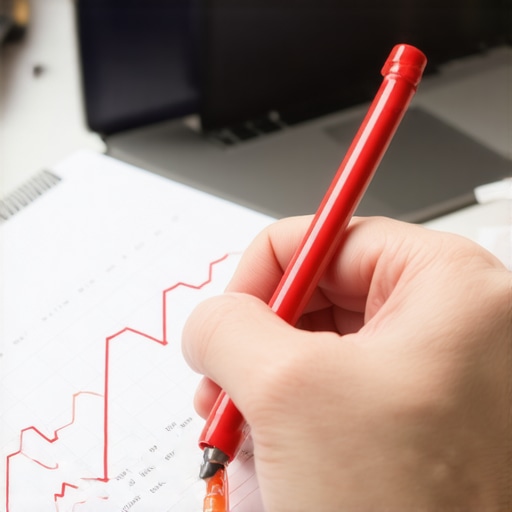 Hands highlighting errors on a credit report with a credit score graph in the background
