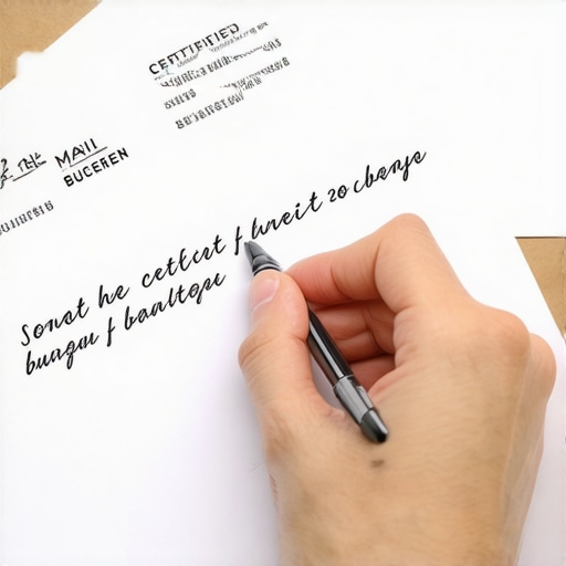 A person preparing a physical credit dispute letter to bypass automated AI systems.