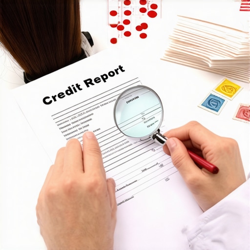 An individual auditing a credit report for errors and preparing dispute letters.