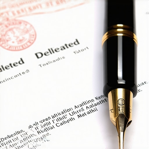 A person signing a debt validation letter for credit repair purposes.