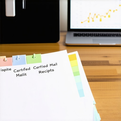 A physical binder and laptop showing tools used for long-term credit score maintenance and FICO optimization.