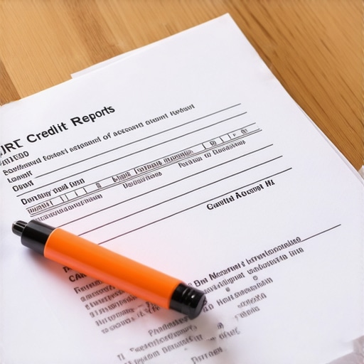 A highlighted credit report with a certified mail receipt showing proof of a duplicate collection dispute.