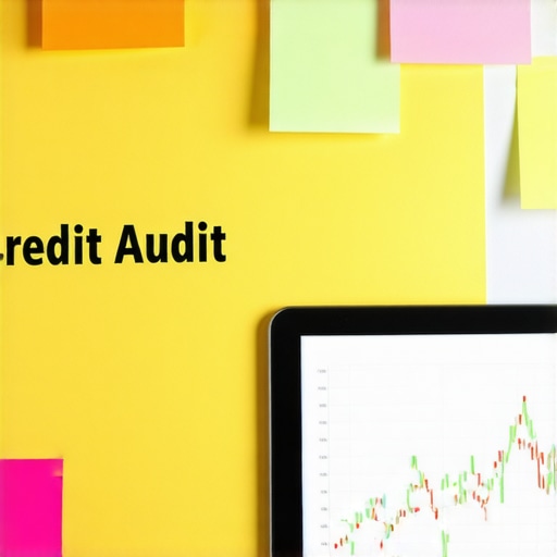 Organizing Your Credit Audit Folder A physical file and tablet showing credit score improvement through organization