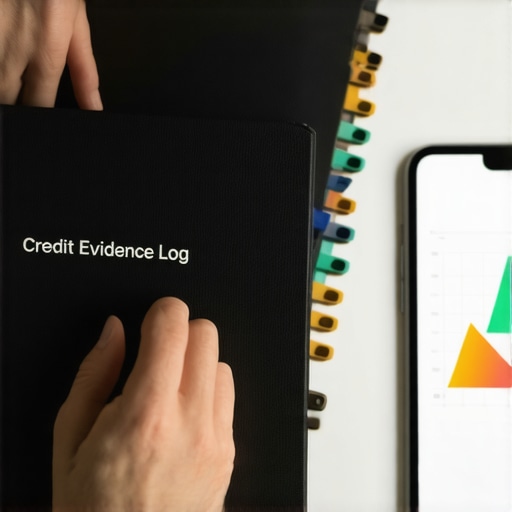 Organizing a physical credit evidence log for long-term FICO maintenance.
