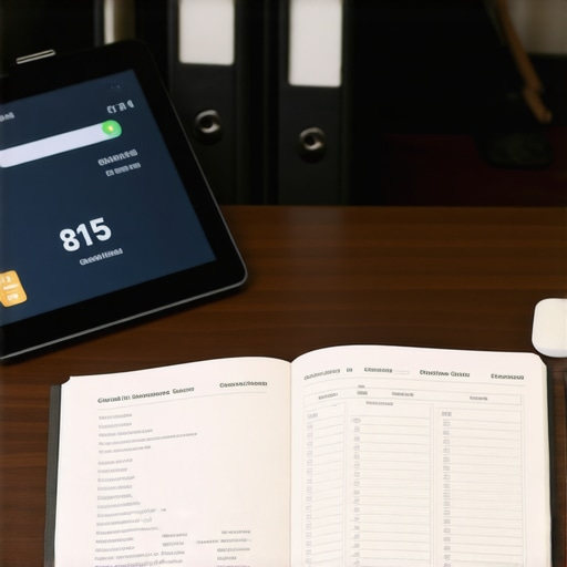 A professional setup for monitoring FICO scores and maintaining credit logs.