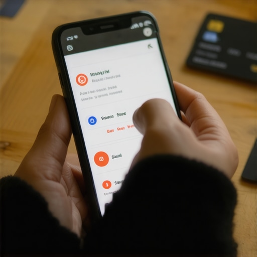 Setting Up Automated Small Balance Charges A person configuring a recurring automated payment on a smartphone to keep an old credit card account active.