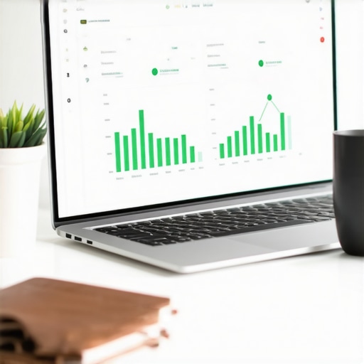 A person monitoring their FICO score and financial trends on a professional dashboard