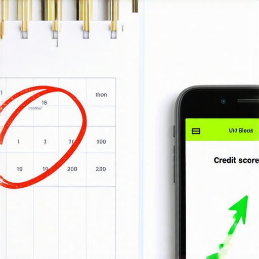 A calendar and smartphone illustrating the importance of timing credit card payments for a higher FICO score.