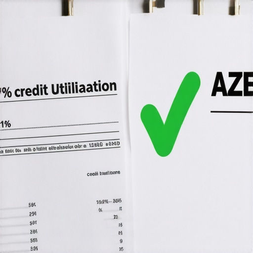 Close up of credit card statement showing 1 percent utilization for FICO optimization