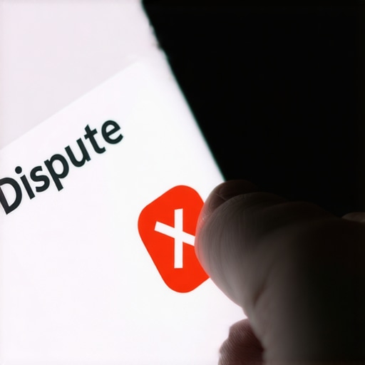A person using a credit app's dispute button which is a common mistake in credit repair