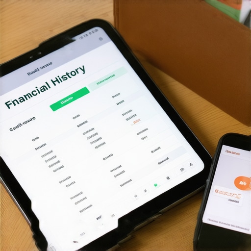 Professional setup for tracking credit score trends and maintaining financial records