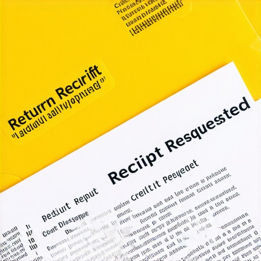 Certified mail envelope and credit report showing a manual dispute strategy.