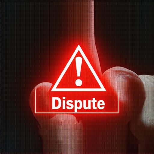 Close up of a smartphone with a dispute button representing a credit repair trap.